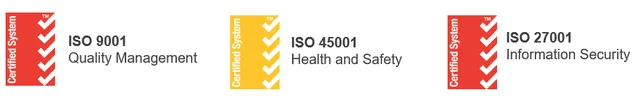 Figtree Systems ISO certification icons